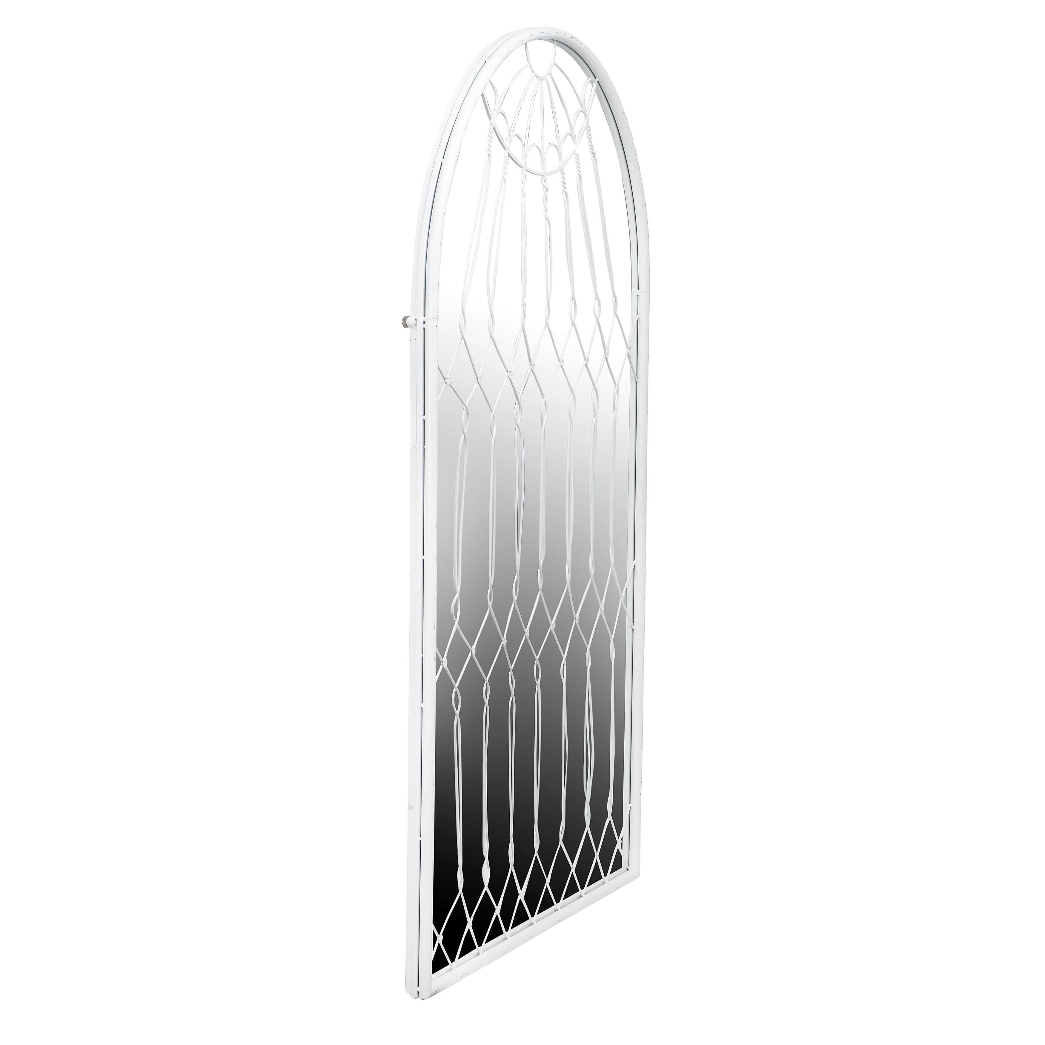 Creative Co-Op Arched Mirror with Iron Cage Design