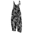Mrigtriles Halloween Plus Size Jumpsuit for Curvy Women Fall Bat Print