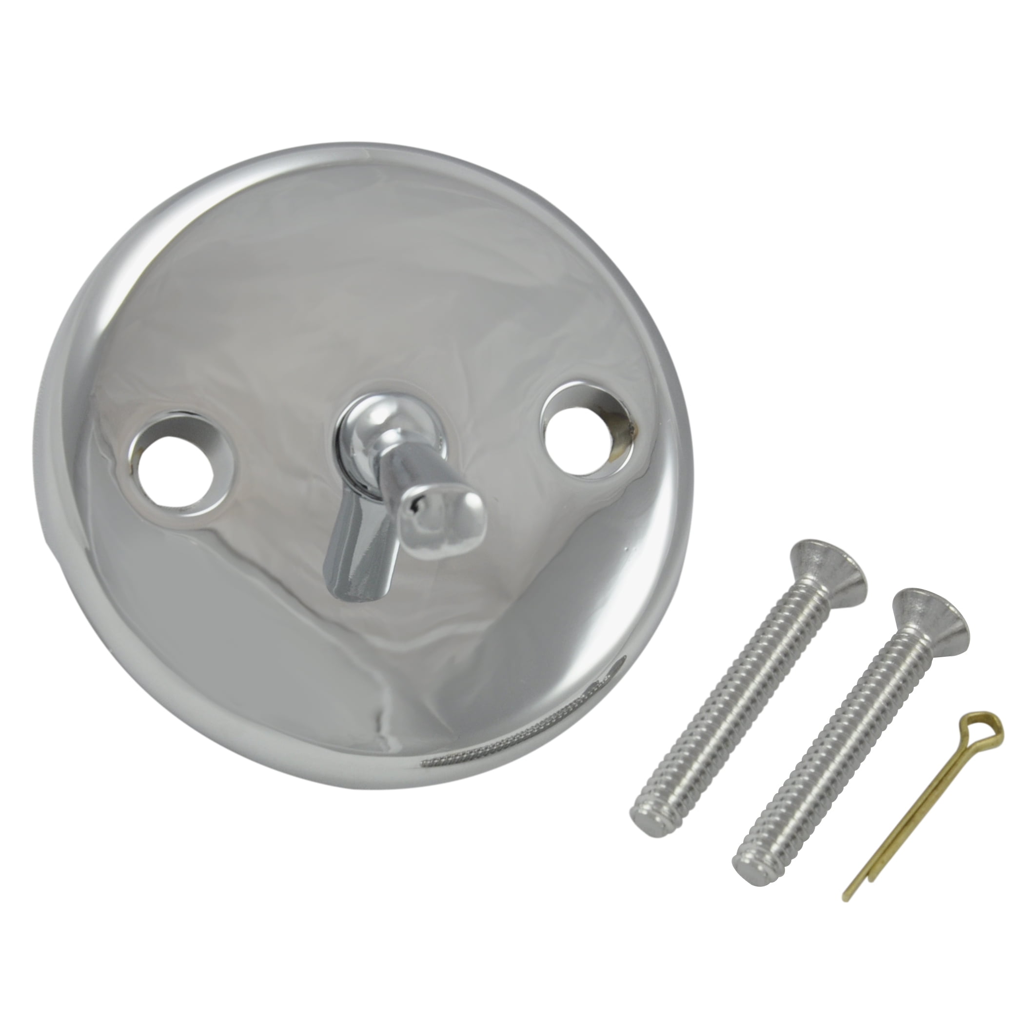 bathtub overflow plate with trip lever