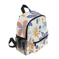 thumbnail image 2 of FORMRS School Backpack with Front Zippered Pocket 12" Student Travel Daypack, Blue Retro Flower, 2 of 6