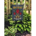thumbnail image 2 of LADDKE Red Punk NYC Girl Gang Rose Slogan Patch Leaves Badges Graphics Rock Star Garden Flag Decorative Flag House Banner 28x40 inch, 2 of 2