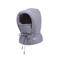 thumbnail image 2 of Gorro de invierno cálido con protección para los oídos, mascarilla y calentador de cuello de poliéster. Gris oscuro, 2 of 9