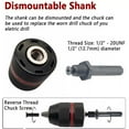 CAIJIEXI 1/2-20UNF 13mm Keyless Drill Chuck Hex/SDS/Socket Bit Driver ...