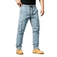 thumbnail image 3 of WJOSBXT Work Pants Mens Cuffed Cargo 2026 Water Resistant Ripstop Tapered Carpenter Pants Straight Leg Stretch Solid Outdoor Tactical Pants L, 3 of 9
