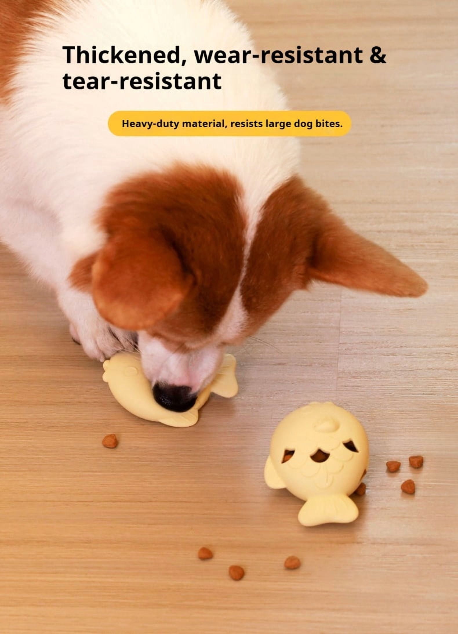 Fish-Shaped Dog Treat Dispenser Toy, Food-Grade Silicone Slow Feeder for Boredom Relief, Self-Entertainment & Pet Interaction, Durable Chew Toy with Treat Leakage Design, Teeth Cleaning Surface