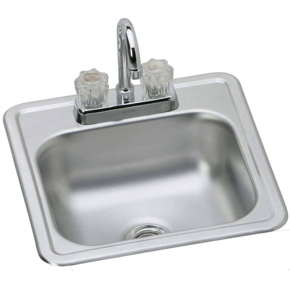 Elkay KP211515C Kingsford Stainless Steel Single Bowl Top Mount Bar