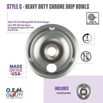 Range Kleen 179A One Small Style C Heavy Duty Chrome Drip Bowl with Step Down