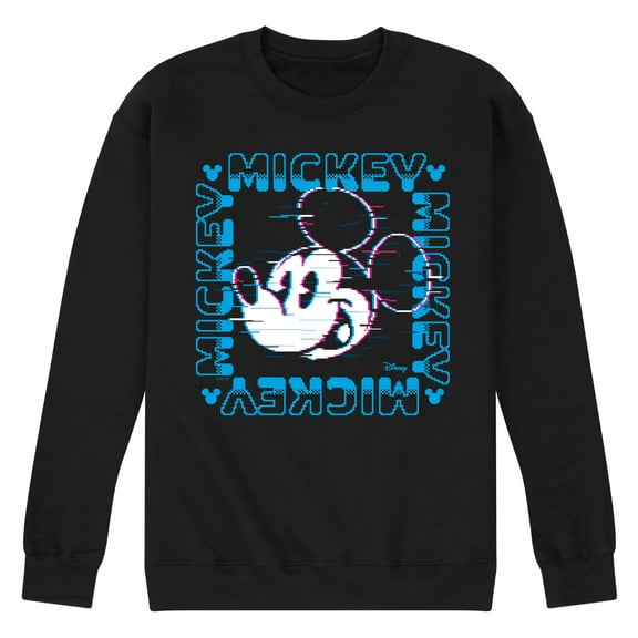 Disney - 8 Bit Mickey Name Square - Men's Crew Neck Fleece Pullover