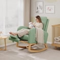 thumbnail image 1 of Kojooin Nursery Rocking Chair, Modern Glider Chair with High Backrest and Sturdy Wooden Legs, Comfortable Accent Rocker for Nursery Bedroom or Living Room, 1 of 8