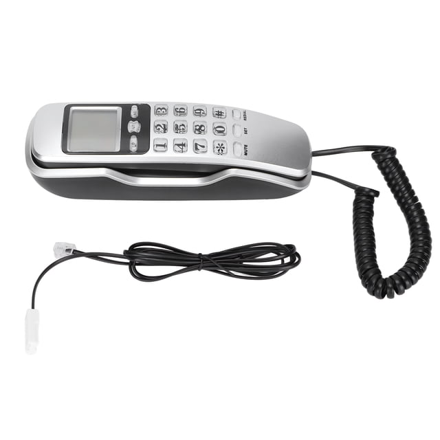 Hotel Telephone, Plug and Play Corded Telephone Callback Function Professional Design for Hotel for Office for Home Silver