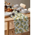 thumbnail image 3 of Table Runner Dresser Scarves 90 Inch Long,Summer Lemon Leaves Sketch Linen Dining Table Runners Farm Yellow Fruit on Beige Tabletop Scarf for Wedding Holiday Party Kitchen, 3 of 7