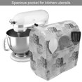 thumbnail image 2 of Charcoal Grey Stand Mixer Cover, Simple and Handmade Like Brush Strokes Scratched Scribbled Look Paintbrush Art, Kitchen Appliance Organizer Bag Cover with Pockets, 5 Quarts, White, by Ambesonne, 2 of 4