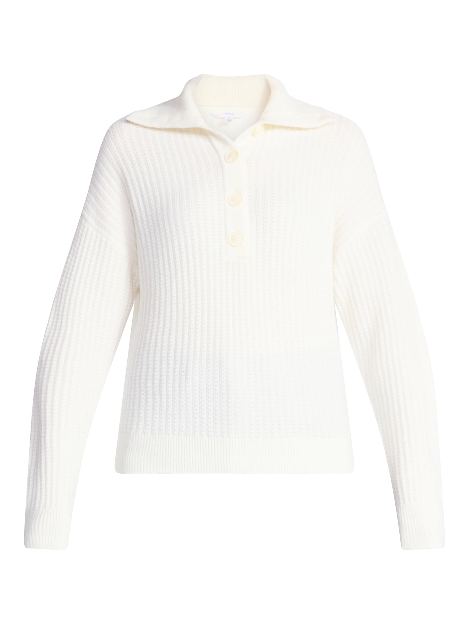 Time and Tru Women's Pullover Henley Sweater, Sizes XS-XXXL