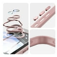 thumbnail image 2 of Compatible with iPhone 16 Plus Case, [Military Grade Drop Tested][Camera Lens Protection][Built in Kickstand] Translucent Tempered Glass Slim Back Soft Edge Magnetic Cover,Pink, 2 of 8