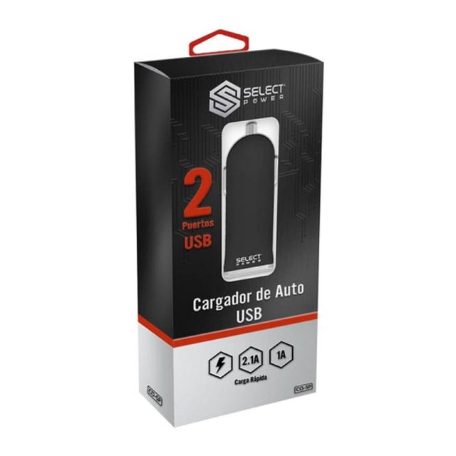 Cargador de Auto Select Sound 2 Puertos USB CO-SP