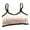 Pink, variant on Girls Breathable Ribbed Bralette Contrast Adjustable Straps Sports Crop Top for School 12-18Y