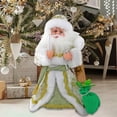 thumbnail image 1 of Juguete eléctrico de Papá Noel BLESIY decoración navideña 40cm verde con música, 1 of 8
