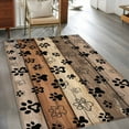 thumbnail image 3 of Brown Beige Area Rug 4x6 Washable Rug Non Slip Rustic Farmhouse Dog Paw Vintage Large Area Rug Indoor Floor Carpet for Entryway Bedroom Kitchen Living Room Home Office Dining Room Nursery, 3 of 8