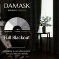 Curtainking 100 Blackout Darkening Curtains, 84 in Grey Damask Print