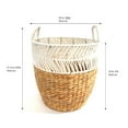thumbnail image 4 of Hometrends Woven Fabric Rope & Water Hyacinth Storage Basket, Large, 4 of 6