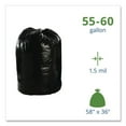 thumbnail image 3 of Stout 100% Recycled Plastic Garbage Bags 60gal 1.5mil 36 x 58 Brown/Black 100/CT T3658B15, 3 of 9