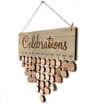 thumbnail image 4 of Placa de cuenta regresiva de madera Plata de calendario natural elegante ambiente cálido decoración de la pared artesanías para la boda regalos de fiesta de la fiesta de casa JM01090 Guardurnaity HA011602-04, 4 of 7
