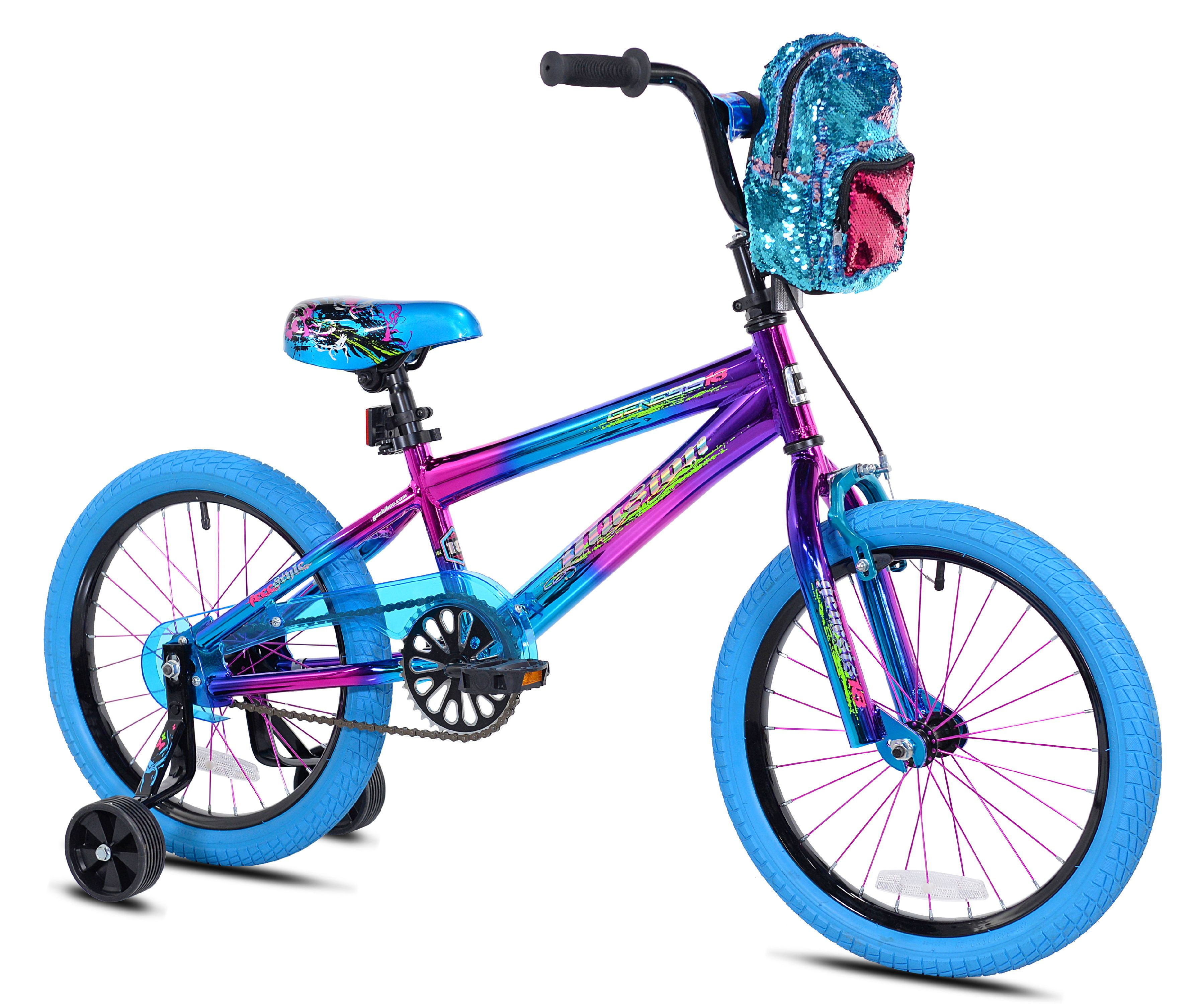 Genesis 18" Illusion Girl's Bike, Blue/Purple