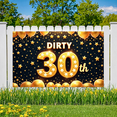 thumbnail image 3 of Golden Theme Dirty 30 Birthday Banner Anniversary Backdrop Party Decor Celebration for Adults Birthday Celebration Event, 3 of 9