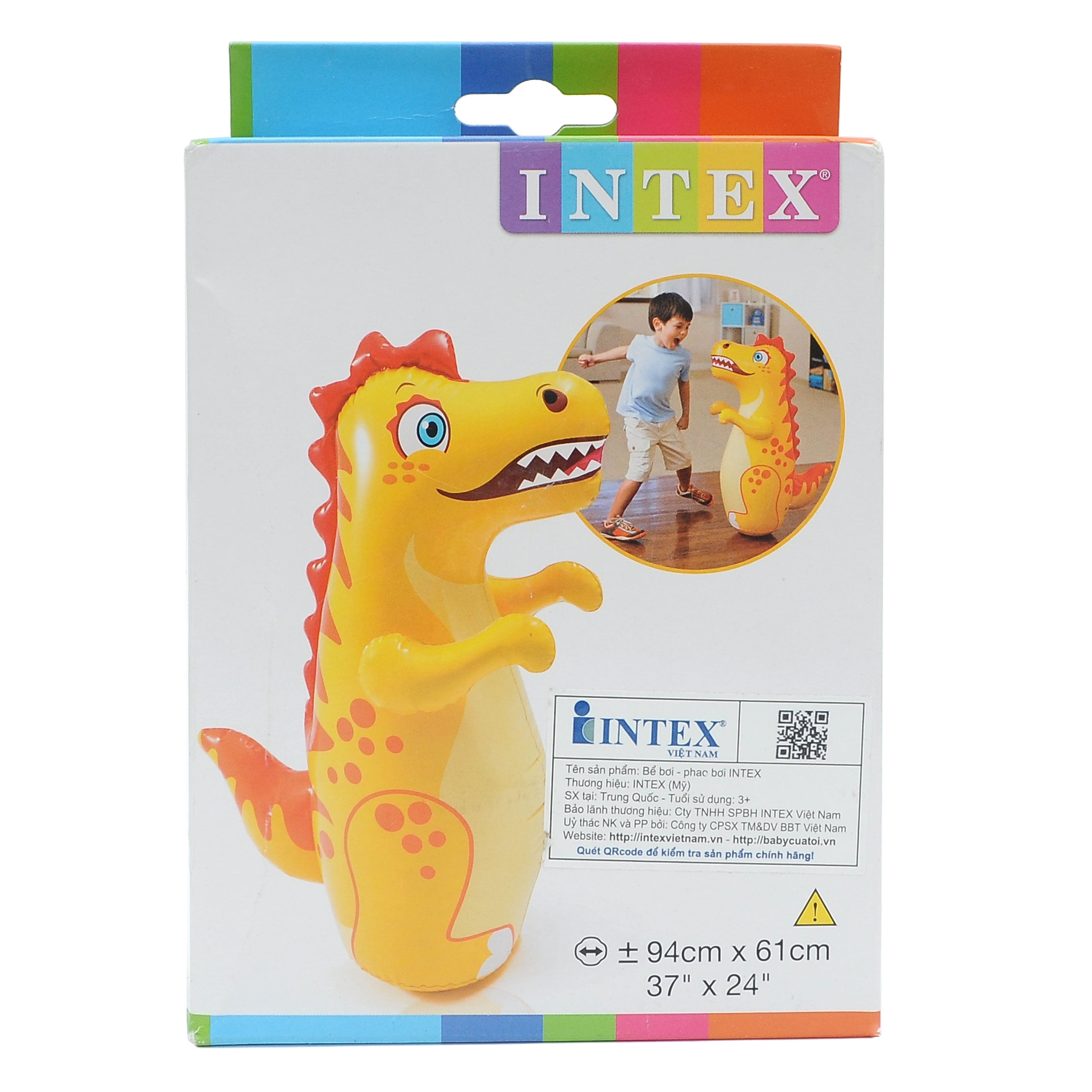 Intex 3D Dinosaur Bop Bag Punching Bag Bopper Power Bag Blow Up