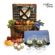 CALIFORNIA PICNIC Picnic Basket Set 2 Person Picnic Hamper Set Picnic Tote, Waterproof