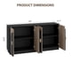 thumbnail image 5 of Mid-Century Moderno Buffet Gabinete con Arched Fluted cm de Profundidadoors Ajustable Shelves Sideboard Credenza, 5 of 7