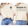 thumbnail image 3 of Christian Shirt Psalms 91 Jesus Love Religious Christian Bible Verse Tees Tops, Men's And Women's Graphic Tee 100% Cotton by TBun, Full Sizes S-5XL, 3 of 5