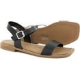 thumbnail image 4 of VENECORE Calie 2 Strap Sandals for Women - Comfortable Summer Flat Sandals, Black, US 7M, 4 of 7