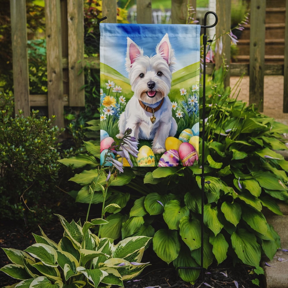 Westie Easter Egg Hunt Garden Flag 11.25 in x 15.5 in