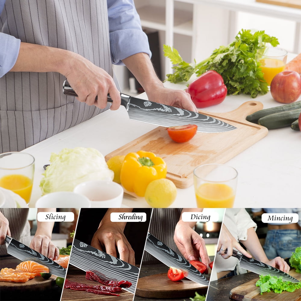 5-piece knife set professional chef knife set with gift box, high carbon stainless steel, perfect for home or restaurant holiday gifts
