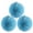 Blue Green, variant on Walbest 3 Pack Folding Paper Lantern Watermelon Lantern Window Decor, Paper Art Lantern Hanging Ornaments Multi-Color Birthday Events Ball Lampion Xmas Wedding Party Supplies, Each 7.87" Diameter