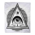 thumbnail image 1 of KDAGR 50x60 inch Super Soft Throw Blanket All Seeing Eye is on The Traingle Pyramid Symbol New World Order Freemason Home Decorative Flannel Velvet Plush Blanket, 1 of 1