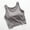 Dark Gray, variant on Women's Built-in Bra Crop Tank Top - Sleeveless Crew Neck Padded Athletic Yoga Workout Casual Top