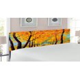 thumbnail image 2 of Country Headboard, Painting of a Park in Autumn Fall with Pale Warm Tone Leaves Harmony Nature Print, Upholstered Decorative Metal Bed Headboard with Memory Foam, King Size, Yellow Brown, by Ambesonne, 2 of 4