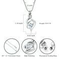 thumbnail image 2 of Birthstone Heart Urn Cremation Jewelry for Ashes Heart Urn Necklaces for Ashes Urn Locket for Ashes Memorial Urn Jewelry  With Funnel Kit & Bag, 2 of 7