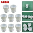 thumbnail image 4 of 4/8pc White Egg Cup Holder Hard Soft Boiled Eggs Holders Cups Kitchen Breakfast, 4 of 6