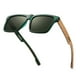 thumbnail image 1 of Vidrios cuadrados polarizados de madera de la moda casual de las gafas de sol, hechos de bambú, 1 of 5