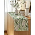 thumbnail image 5 of Table Runner 72 Inches Long for Kitchen Dining, Green Leaves Dresser Scarf Farmhouse, Dining Table Decorations for Wedding/Parties, Elegant Pastoral Summer Botanical Rustic 16 x 72 In, 5 of 8