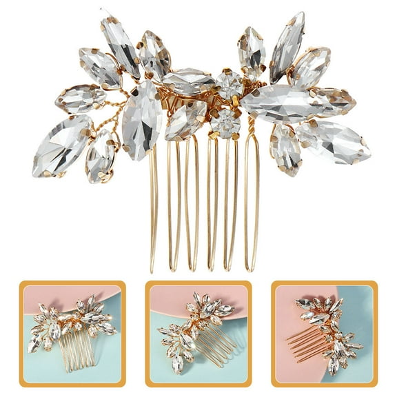 OFFIGAM 1Set Decorative Hair Combs Women Bridal Hair Piece for Weddings