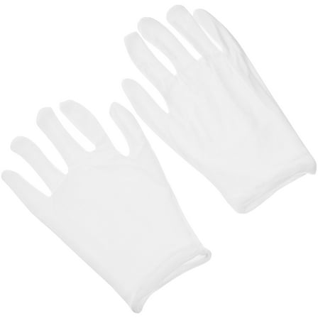 NIAIZEK Men's White Cotton Work Gloves Thin Comfortable Fit 6 Pairs for Art Handling, Riding, and General Use
