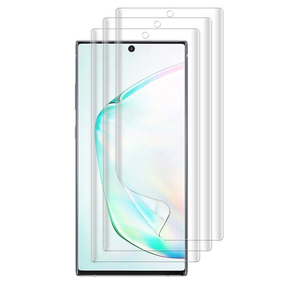UZWZW 3 Pack Screen Protector for Samsung Galaxy Note 10 Plus 5G / 4G (6.8 inches), Flexible Soft TPU Film