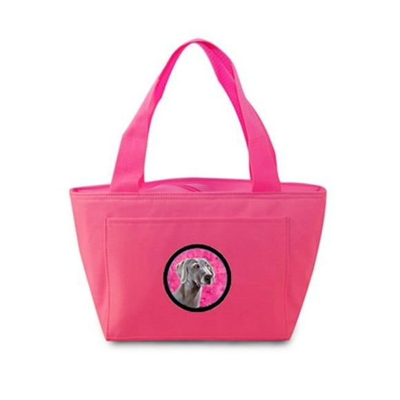 Pink Weimaraner Sac à Lunch Isolé avec Fermeture Éclair Lavable et Élégant