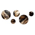 thumbnail image 2 of Designart "Captivating Marble Gold and Black I" Abstract Marble Metal Wall Art Set of 5 Piece, 2 of 5