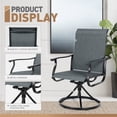thumbnail image 4 of Suncrown Metal Outdoor Dining Chairs -Set of 4, Gray, 4 of 7