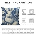 thumbnail image 6 of Nawypu Blue and White Porcelain Pillow Covers Floral Chinoiserie Rabbit Pattern Farmhouse Decorative French Country Style Cushion Pillowcases for Bedroom Living Room Sofa 2pcs, 6 of 6